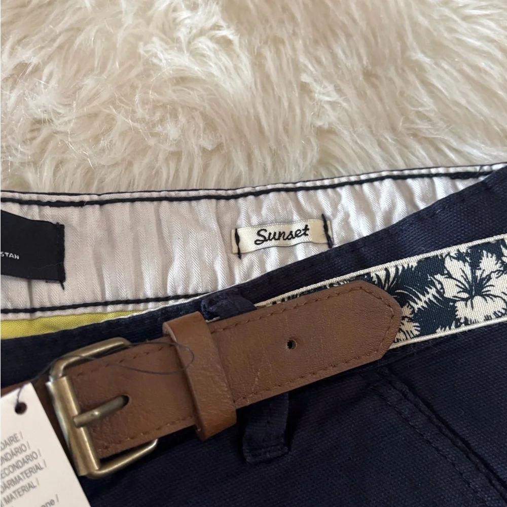 Zara Navy Cargo Shorts for Men